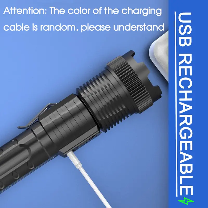 K-rechargeable LED mini flashlights with Clip & magnetic tail-USB powered, portable emergency lighting for outdoor, home, work, camping, flashlight rechargeable, flash lights-21