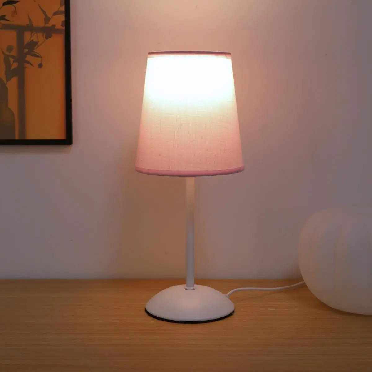 Creative Fabric Table Lamp, USB Powered Desk Lamp, Bedside Lamp, Modern Nightstand Lamps, Bedroom Decor Lamp, Indoor Decorative Light for Home Living Room Office, Home Decoration Lamp, Vanity Decor Accessories, Bedroom Lighting