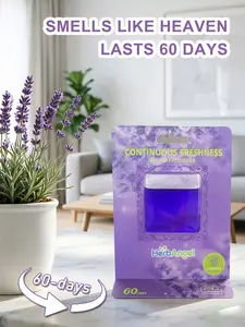 Pet Owners & Dorm Life Essential | 60-Day Lavender Gel Air Freshener & Odor Eliminator for Bathroom, Shoe Cabinet, Car, No Plug Needed (10ml)