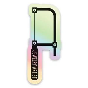 Jewelry Artist Sticker | Colorful Holographic Jewelers Saw Decal Sticker