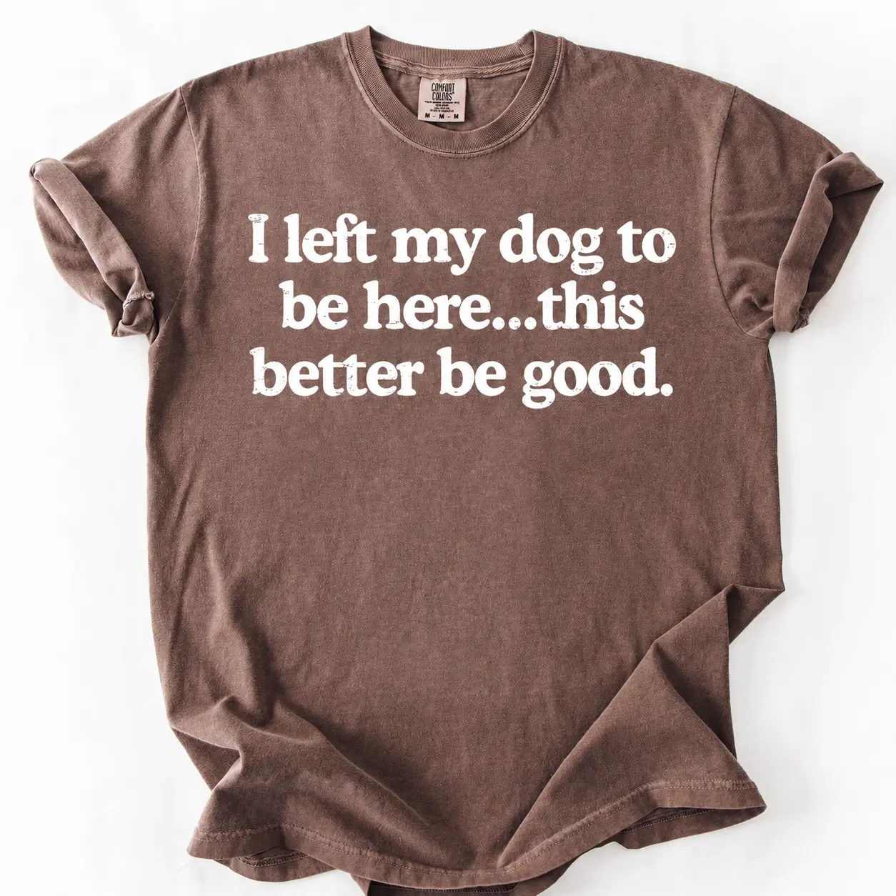 Comfort Colors I Left My Dog To Be Here This Better Be Good Funny Shirt, Mechanic Gift, Dog Mom, Gifts for Dog Lovers, Funny Dog T-Shirt, Dog Paw