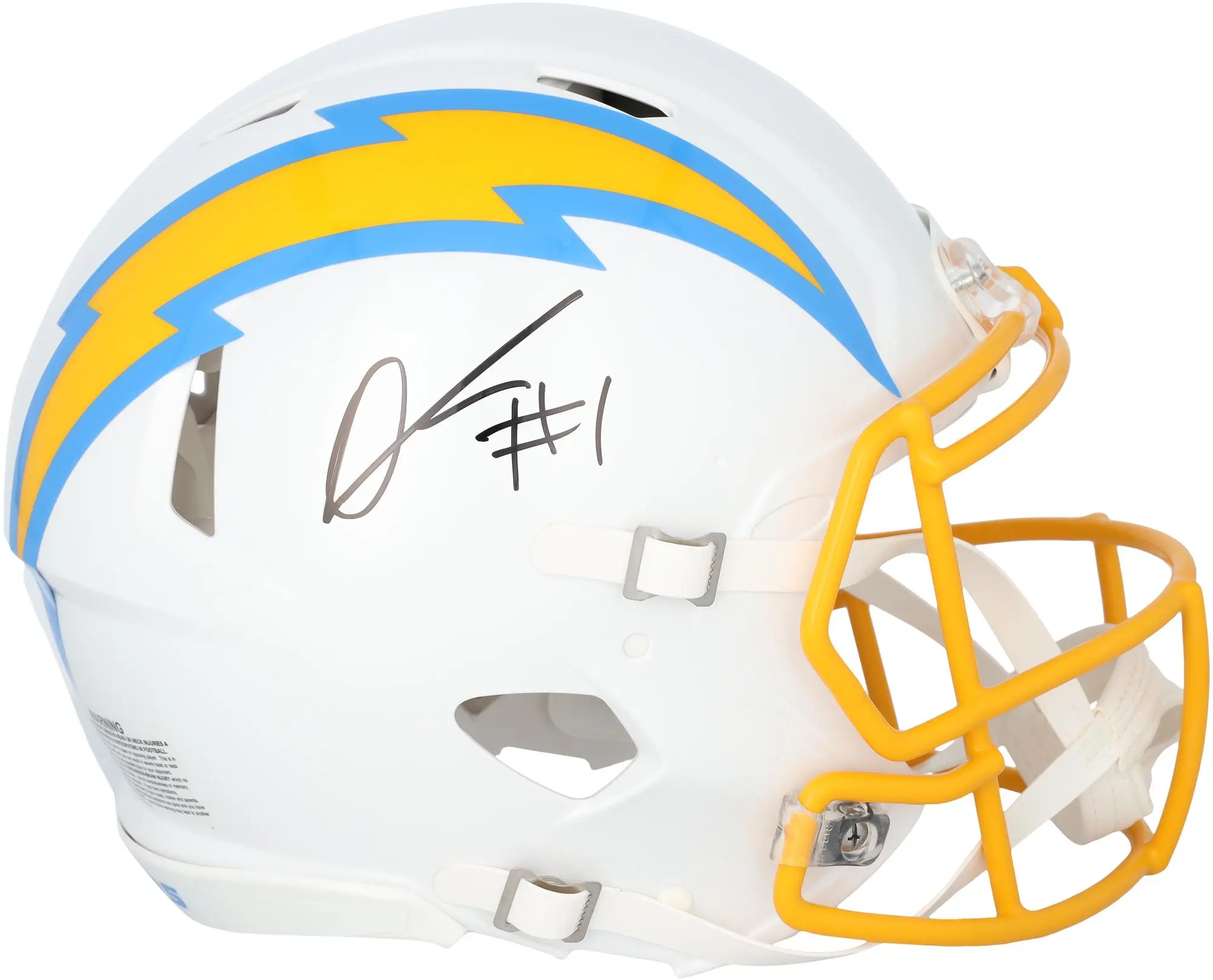 Quentin Johnston Los Angeles Chargers Autographed Riddell Speed Authentic Helmet - Fanatics Authentic Certified