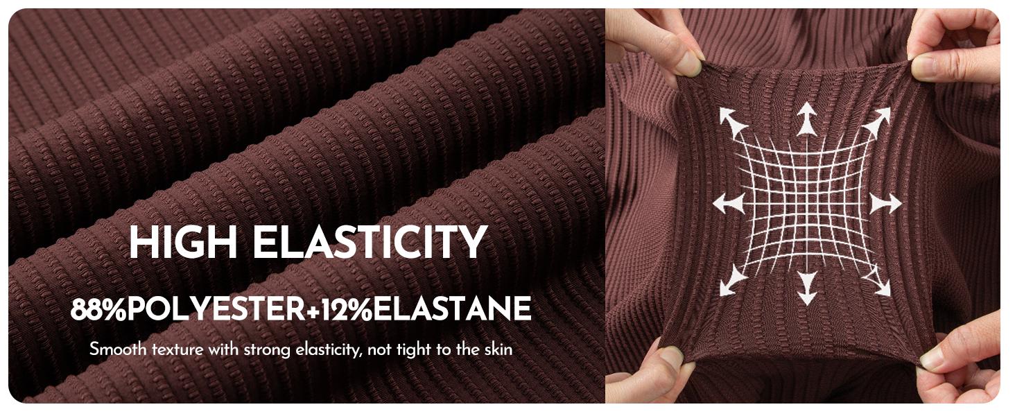 Kenne-shop Women's Textured Bikini Sets Twist Front Top Swimsuits High Waisted Bathing Suits