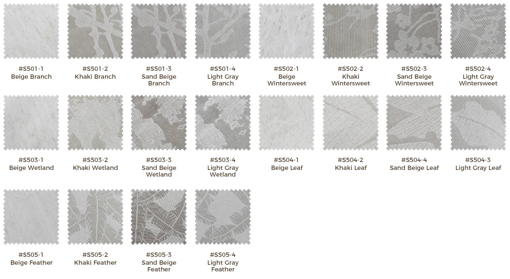 TWOPAGES Freya Series Jacquard Sheer Curtain Fabric Sample Book Swatches