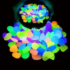 2000pcs Glow-in-the-Dark Miniature Pebbles - Decorative Luminous Stones For Garden, Wedding, Party, Festival, And Aquarium - Outdoor Dark, Potted, Mini, Colorful, And Reusable Garden Accessories And Supplies
