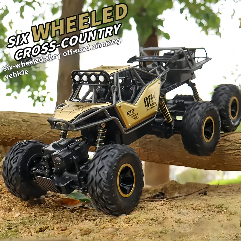 Tibibee 6WD RC Car for Kids, Remote Control Off-Road Stunt Truck with Rock Crawling & All-Terrain Drive, Outdoor Toys for Boys & Girls Ages 3-8, Holiday Gift