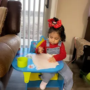 Baby Shark Chair Desk with Storage Bin