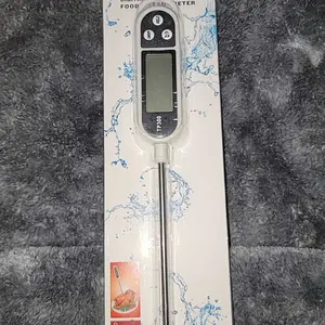 Led Display Heat Resistant Digital Food Thermometer, 1/2 Counts Stainless Steel Food Thermometer, Modern Kitchen Measuring Cooking Tool, Practical Kitchen Gadget for Grill, Kitchen Accessories