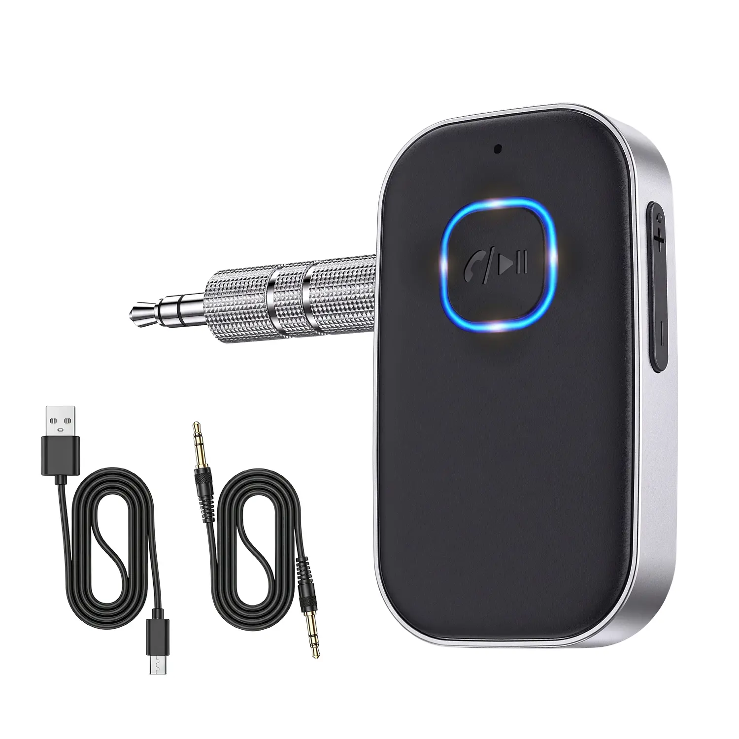 HOTSIAD Car Bluetooth Audio Receiver & FM Transmitter – Wireless AUX Adapter for Music Playback, Hands-Free Calls & Easy In-Car Sound System Upgrade
