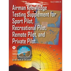 Airman Knowledge Testing Supplement for Sport Pilot, Recreational Pilot, Remote (Drone) Pilot, and Private Pilot FAA-CT-8080-2H: Flight Training Study & Test Prep Guide (Color Print) Hardcover – May 7, 2023