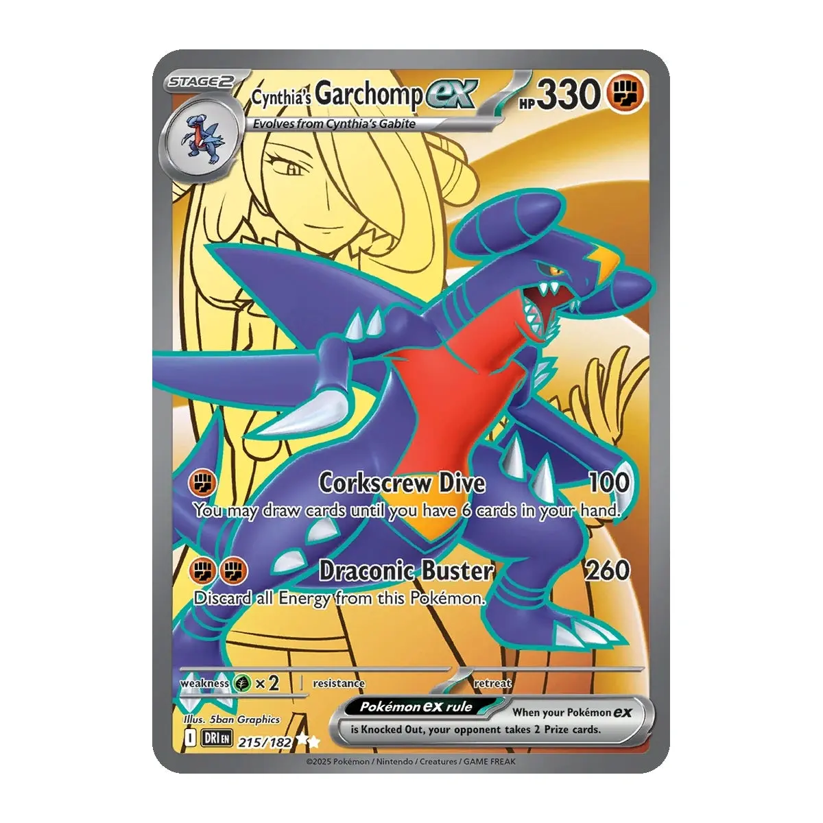 Cynthia's Garchomp ex – 215/182