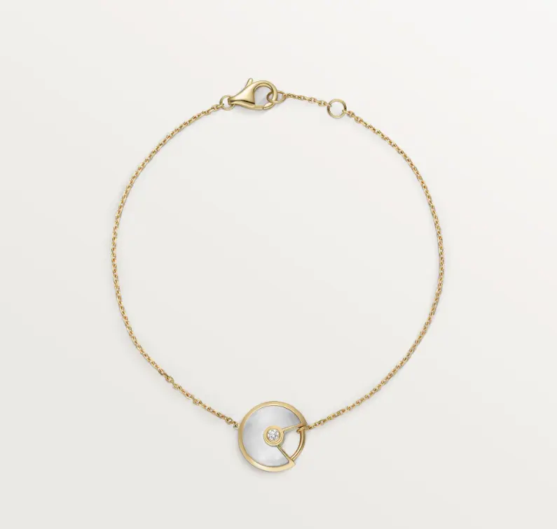 Pre-owned Cartier Amulette de Cartier 18ct yellow gold and white mother of pearl bracelet