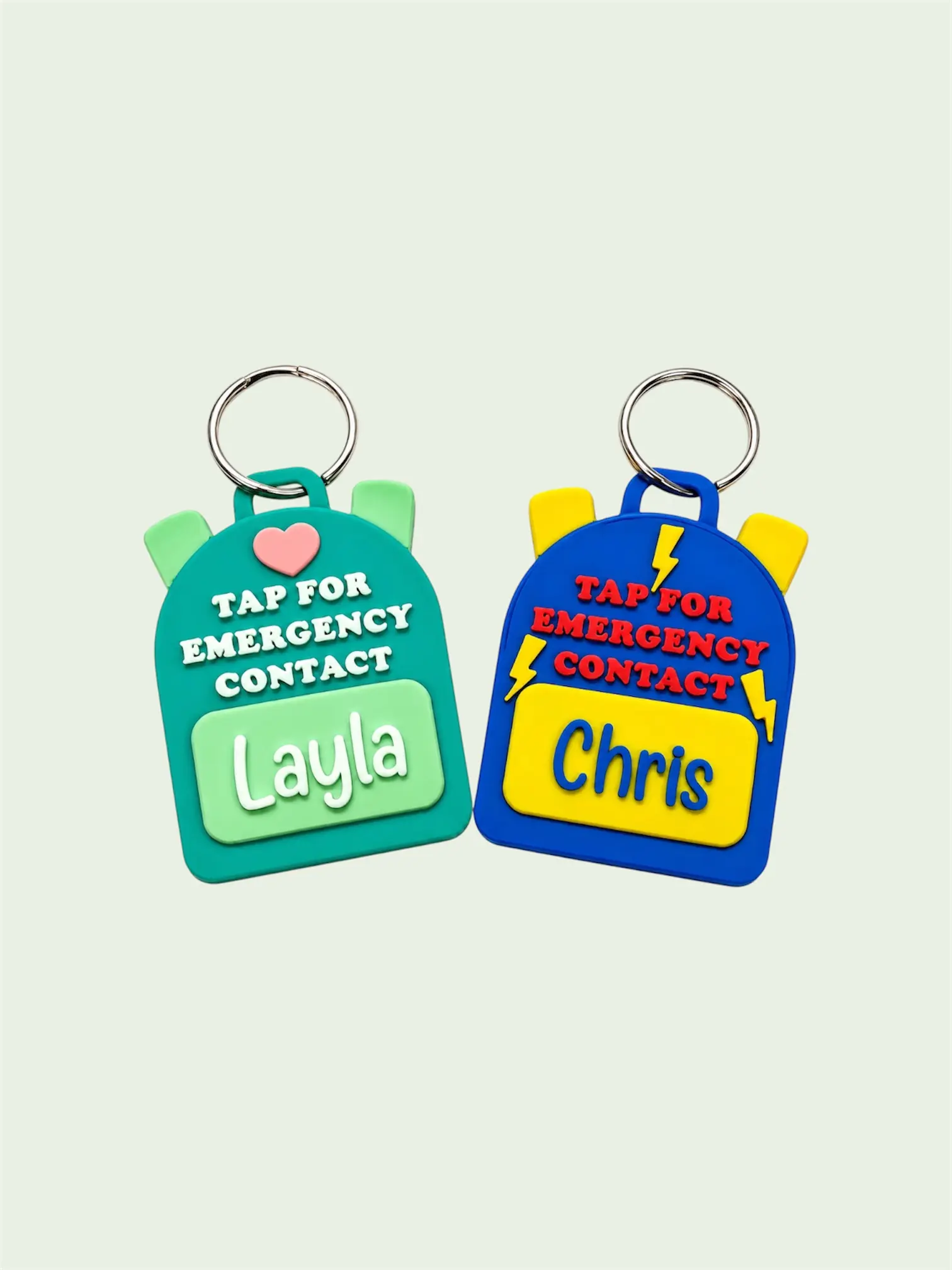 NFC-Enabled Emergency Contact Keychain, Customized Gift for Backpack Attachment, Emergency Use Accessory (Phones & Electronics Smart Wearable Device Accessory), Customized Gifts