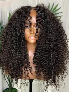 14 Inch Soft Curly Wig, Hair Density 150, 13x4 Lace Frontal Human Hair, Pre-Cut Baby Hairs, Daily Wear for Women, Kinky Curly Wigs