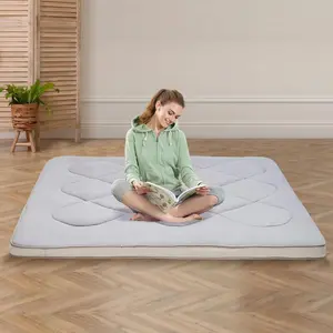DoCred Japanese Futon Floor Mattress Floor Mattress Pad, Foldable Tatami Mat Portable Dormitory Sleeping Pad,Roll Up Floor Lounger Bed for Adult Child