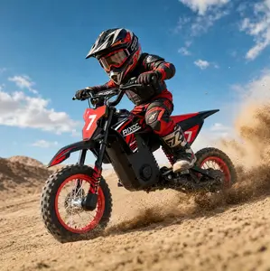RIXOC DK-12 Kids Electric Dirt Bike for Ages 3-10, 700W Peak Motor, 3 Speed Modes, Up to 15.5 MPH, 36V Battery, 14-Mile Range, 12" Pneumatic Tires, Electric Motorcycle for Boys & Girls