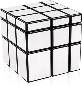 Silver Mirror Cube 3x3x3 | Speed Cube 57mm Irregular Shaped Puzzle Cube Game Rubiks Cube