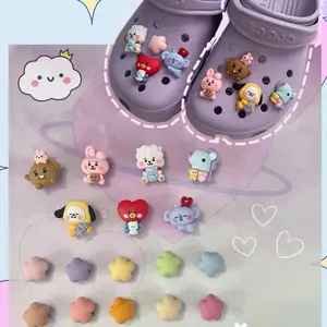 BT21 army cartoon characters shoe charms decoration