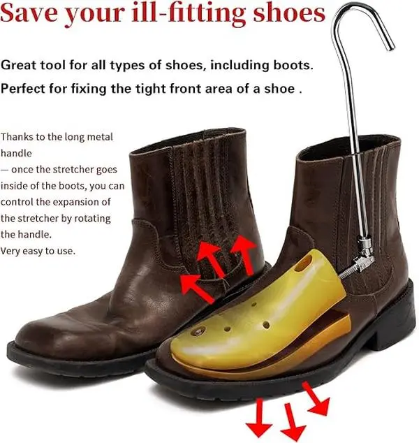 Boot Stretcher Cowboy Boots, Shoe Stretcher Thick Wide Feet (1Pack) | Stretch Hiking Working Boots Instep Height, For Sneakers Flat Shoes Boots