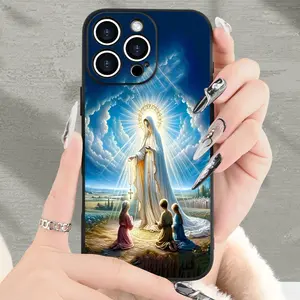 Creative Jesus Pattern Phone case for iPhone 16 Pro Max 15 Plus 14 13 12 11 XR XS  Full Body Protection Shockproof Soft Silicone Cover Gifts for women men girls boys