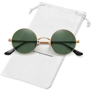 Small Round Polarized Sunglasses for Men Women Retro  Circle Hippie Sun Glasses UV400