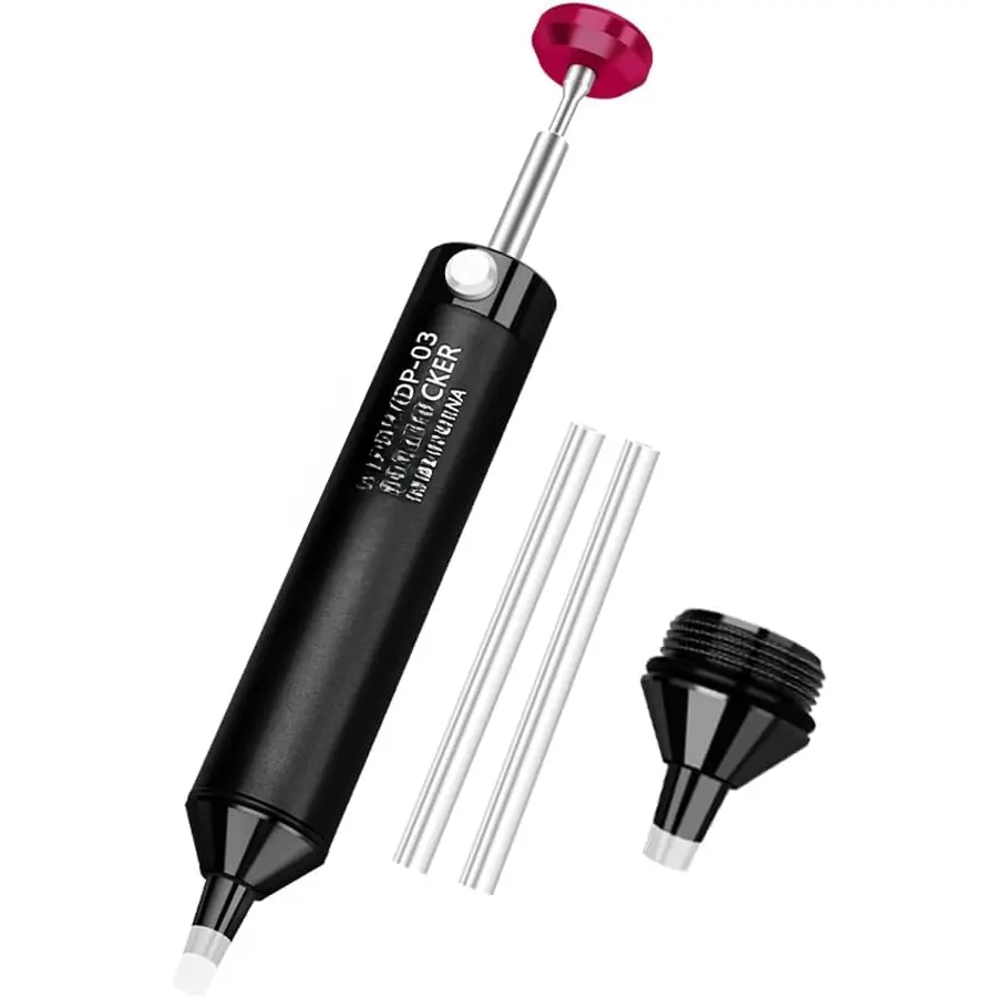 Solder Sucker Desoldering Pump with Spare nozzle, Vacuum Pump Solder Remover Tool for Electronics Repair