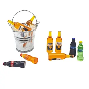 1/4/5/11-pcs Simulated Resin 15g Ice Cube Set, Mini Wine Bottle, Mini Bottles, Beverage Ice Bucket, Mixed Colors, DIY Handicrafts for Model Scenes, Miniature Landscape Decorations, Gifts for DIY Enthusiasts