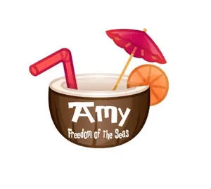 Coconut Drink Personalized Cruise Door Magnet – 5” | Tropical Cabin Door Magnet for Disney & Carnival Cruises - Vacation Keepsake Gift For Family & Friends
