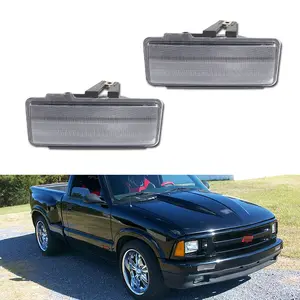 2pcs Clear Front Bumper Turn Signal lamps Lights For 1994 1995 1996 1997 Chevy S10 Blazer GMC Sonoma,Replace OEM 5977836, 5977835, GM2521126, GM2520126