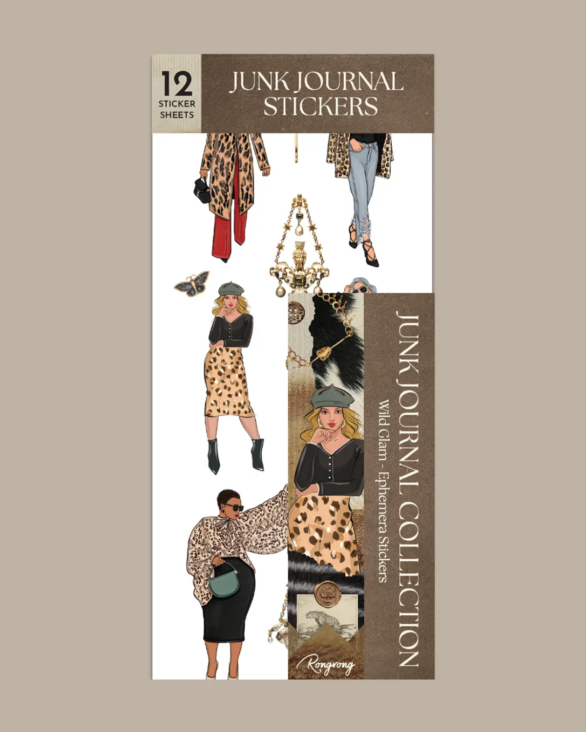 Wild Glam - Ephemera Sticker Sheet Set