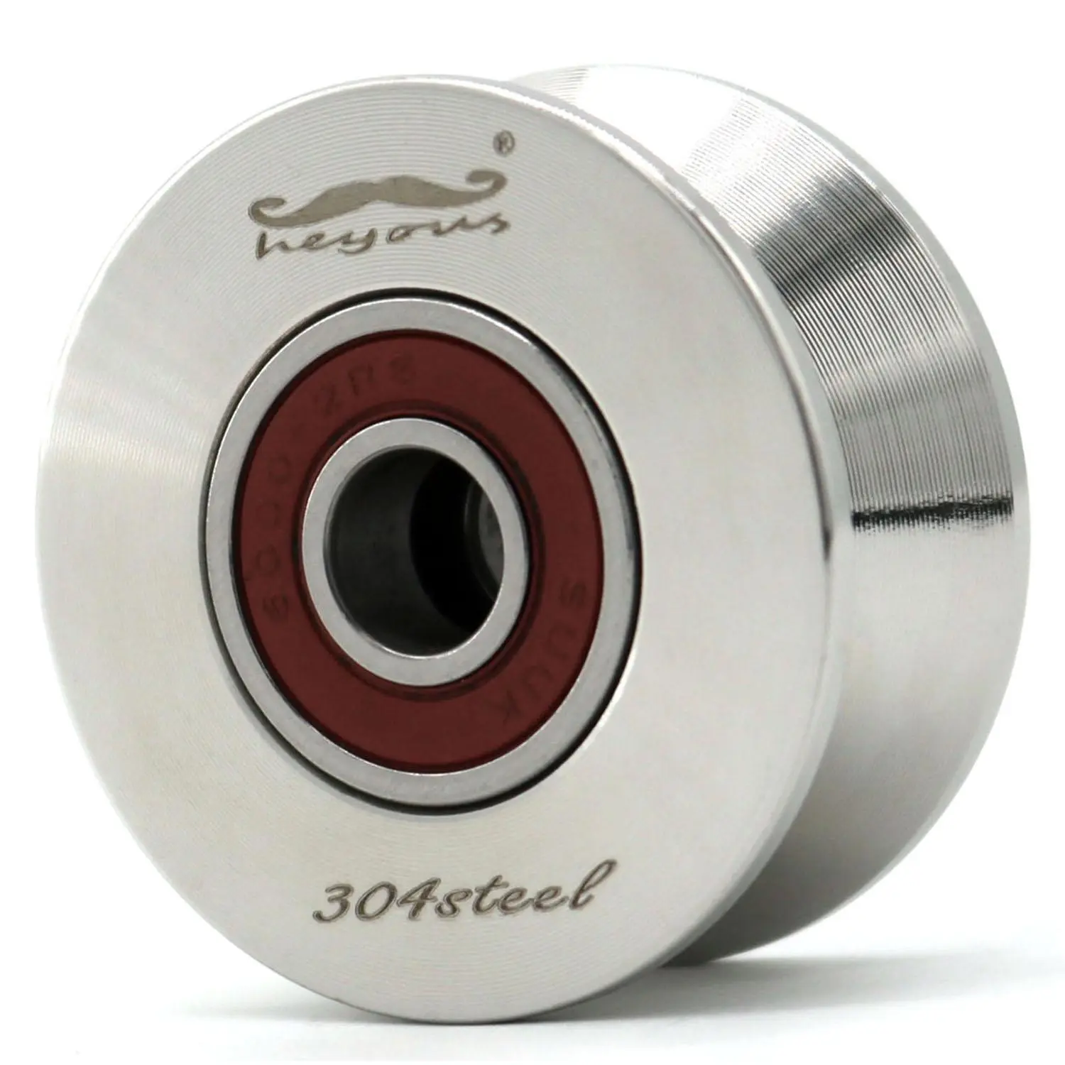 V Groove Wheel 304 Stainless Steel Rolling Gate Wheels Slide Gate Wheel Heavy Duty Pulley Silver Tone