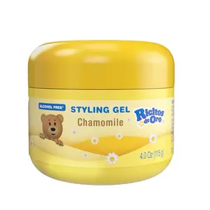 Ricitos de Oro Manzanilla Ricitos de Hair Gel - Alcohol-Free Chamomile Extract Gel for Daily Use - Lightweight Frizz Control & Shiny Smooth Formula - 4.0 Oz