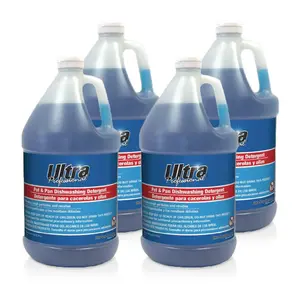 Ultra Professional™ 4 Pack 1 Gal Pots/Pans Dishwashing Detergent, Platinum, Blue
