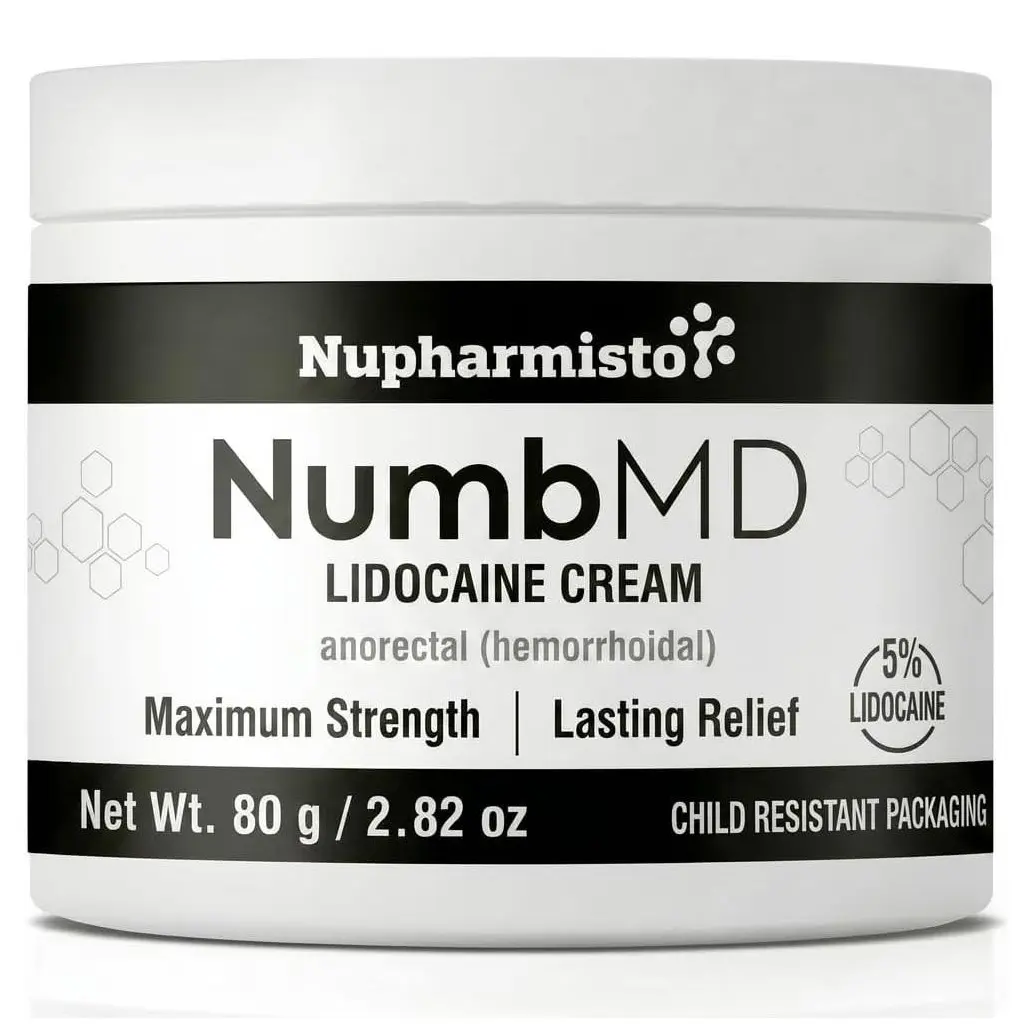 Nupharmisto Tattoo Numbing Cream : Lidocaine Menthol Topical Numb - Painless Tattoo Piercing Waxing 2.82 oz/80 g