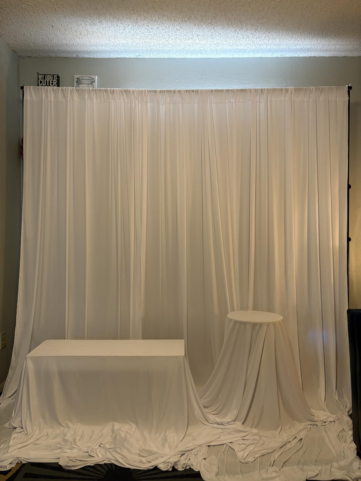 8-Panel Wrinkle-Free Silky Polyester Black Backdrop Curtains - 2-Panel Sets (4x10ft), Wedding, Party Photography Decor Drapes for Photoshoots,back to school,dorm essentials,home decor,home essentials 8-Panel Wrinkle-Free Silky Polyester Black Backdrop Curtains - 2-Panel Sets (4x10ft), Wedding, Party Photography Decor Drapes for Photoshoots,back to school,dorm essentials,home decor,home essentials