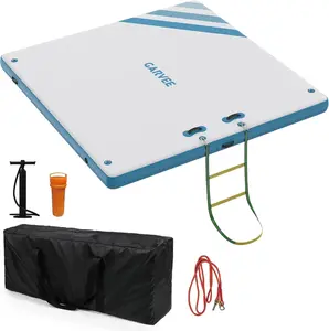 Inflatable Dock Floating Platform, Thick Lake Floats for Adults, Non-Slip Air Dock Platform with Portable Carrying Bag, Floating Platform Island for Pool Beach Ocean