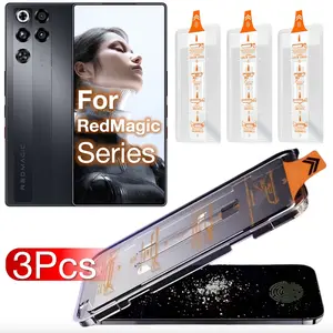 3-Pack Tempered Glass Screen Protector for RedMagic 8 8S 9 9S 10 10S 11 Pro + Nubia  Z50 Z60 Z70 Z70S Ultra Series, Supports Ultrasonic Fingerprint Sensor, Bubble-Free Installation