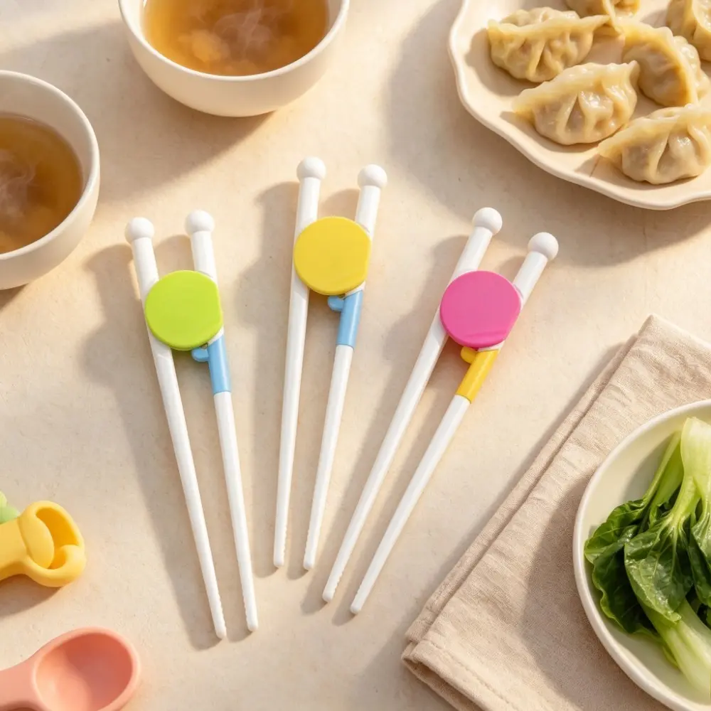 6Pcs Training Auxiliary Chopsticks, Beginner Practice Chopsticks, Reusable Learning Chopsticks, Easy Grip Helper Chopsticks for Daily Household Dining