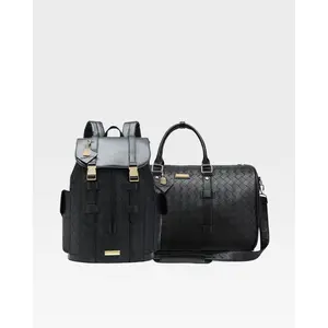 Bodega Explorer Rolling Duffle Set in Black