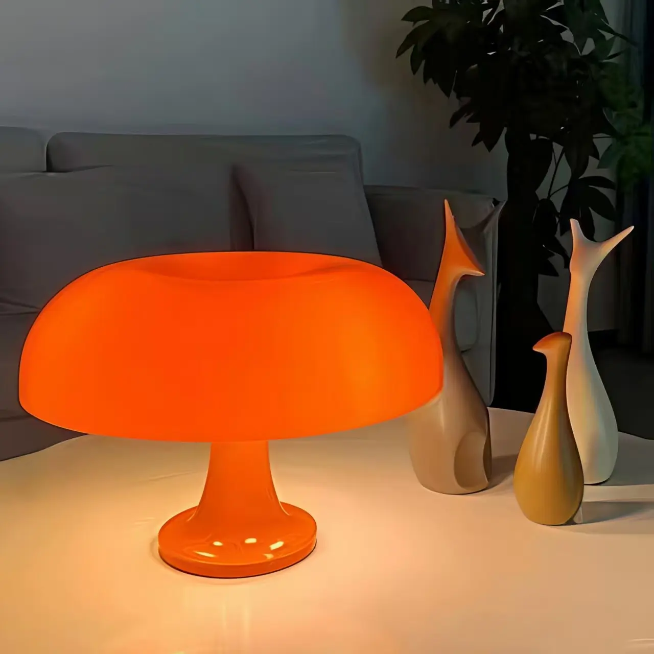 LED Mushroom Atmosphere Light, 3-Color Romantic Art Table Lamp, USB Powered, Bright Light, Modern Design, Button Control