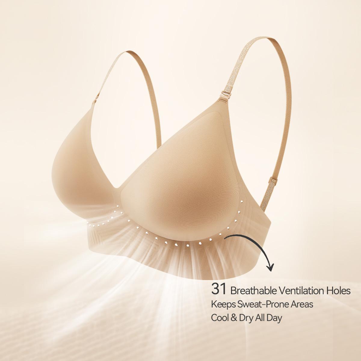 LUCKMEEY Low Back Backless Bras for Women Seamless Invisible Backless Bra Lightly Lined Demi Multiway Bra Multiway Straps Convertible Halter Bra Everyday#tiktokshopbacktoschool#sohochic
