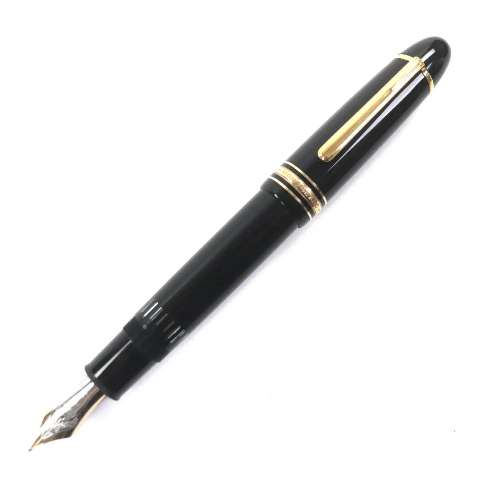Pre-owned Montblanc 14K White Gold (Au585) Small Leather Goods Meisterstuck 149 14K Fountain Pen