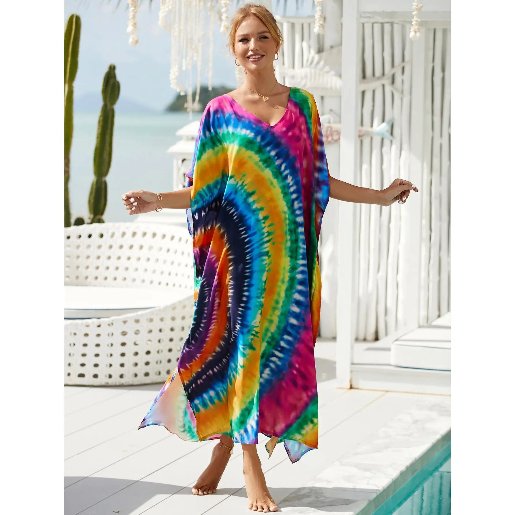 DN0728 39 Semi round tie dye