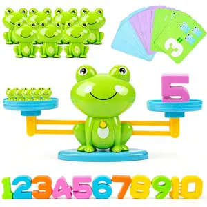 Frog Balance Counting Toys, Cool Math Learning Games for Boys and Girls, Educational Number Preschool Toy, Fun Children's Gift STEM Math Games for Kids Age 3+ (63 PCS)