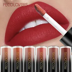 6pcs/set Matte Lip Glaze Lip Gloss, Moisturizing, Creamy Texture, Easy To Apply, Highly Pigmented, Soft Texture, A Perfect Christmas Gift, Suitable for Crafting Delicate Makeup Looks, Luxurious Long Lasting