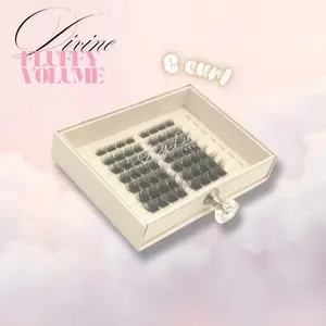 Divine - Fluffy Volume Lash Clusters, 3D fluffy diy lashes, Full Volume At home lashes