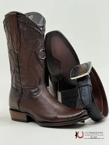 CUADRA CU801 BOOTS BROWN SEMI SQUARE TOE CU801