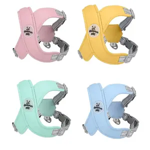 Harness - X Shaped Dog Harness Vest Set for Small Meidum Dogs Harness Leash Reflective Puppy Cat Chest Straps Breathable Mesh Harnesses Adjustable dog harness night safety pull esa voyager