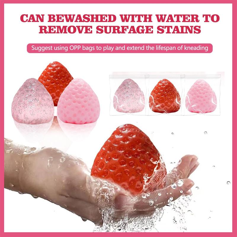 Taba Squishy Squeeze Toys FidgetToys Squishy Strawberry for Anxiety&Relaxation toys