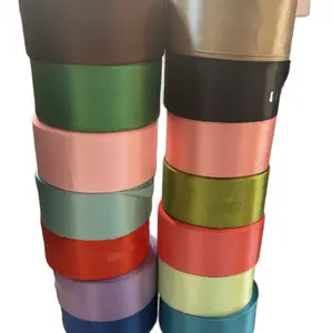 Red Satin Ribbon 25 Yards 1 1/2 Inch Single Face Polyester Silk Fabric for Crafts, Gift Wrapping, Wedding, and Mother's Day Decoration